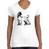 Women's Fine Jersey V-Neck Tee Thumbnail