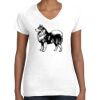 Women's Fine Jersey V-Neck Tee Thumbnail