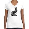 Women's Fine Jersey V-Neck Tee Thumbnail