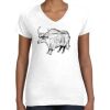 Women's Fine Jersey V-Neck Tee Thumbnail