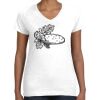 Women's Fine Jersey V-Neck Tee Thumbnail