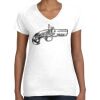 Women's Fine Jersey V-Neck Tee Thumbnail