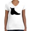 Women's Fine Jersey V-Neck Tee Thumbnail