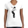 Women's Fine Jersey V-Neck Tee Thumbnail