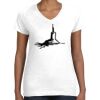 Women's Fine Jersey V-Neck Tee Thumbnail