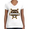 Women's Fine Jersey V-Neck Tee Thumbnail