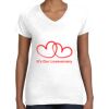 Women's Fine Jersey V-Neck Tee Thumbnail